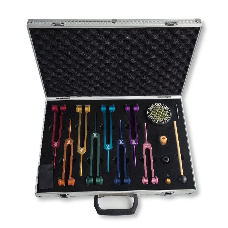 Colorful Tuning Fork Set Medit - Health & Wellness Unlimited ulasan dan harga