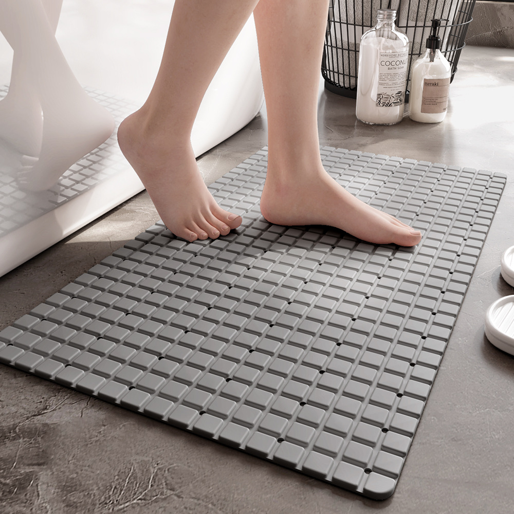 1pc PVC Non-Slip Bath Mat with - Bamboo Bath Mat ulasan dan harga